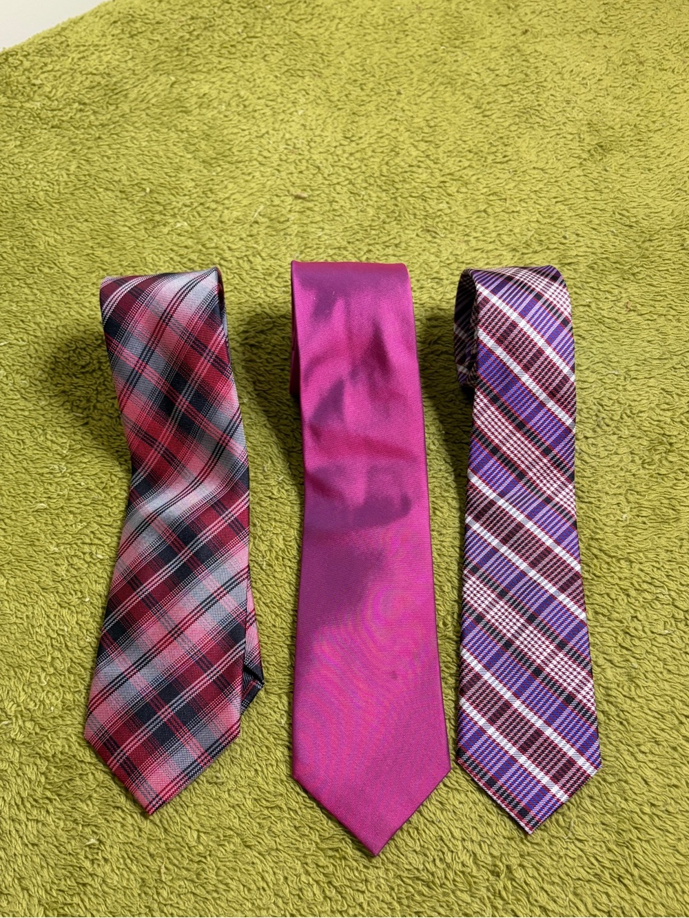 Ben Sherman Set of Three Pink and Purple Men's Ties